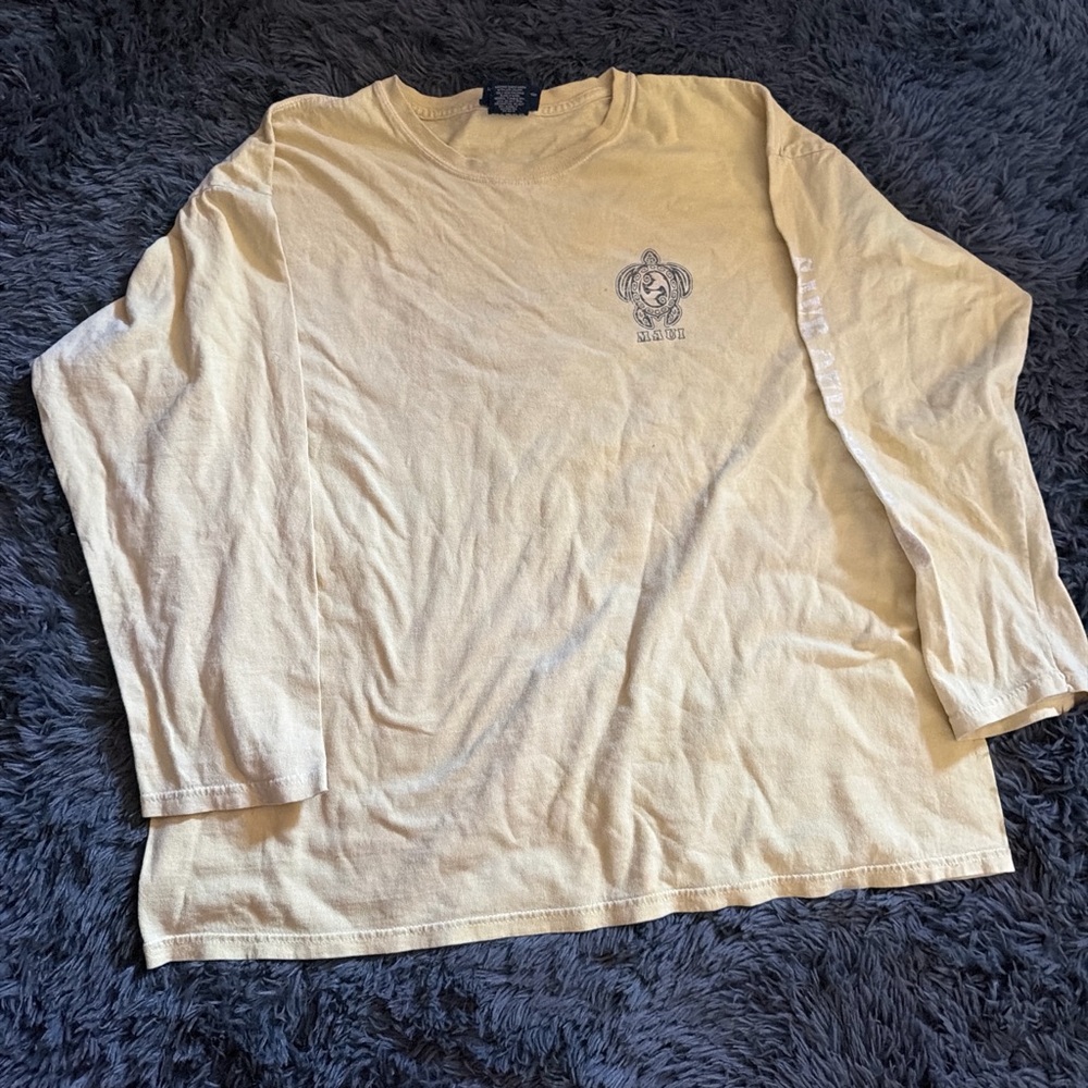 Men's Beige Long Sleeve Tee